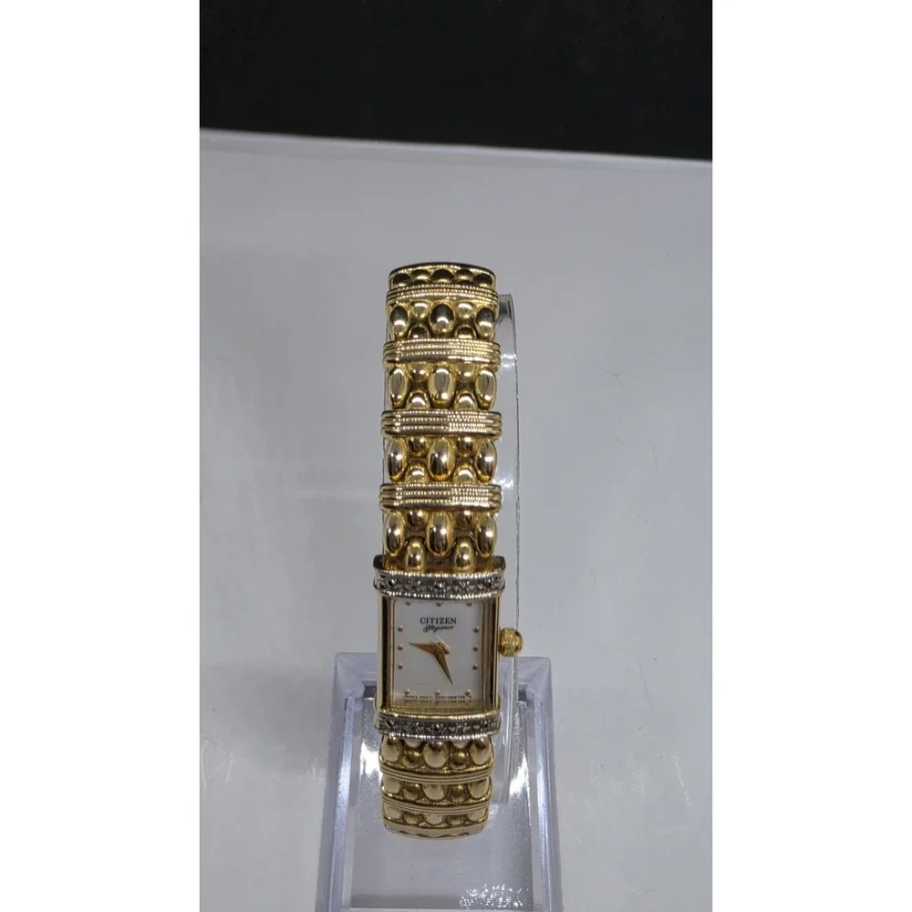 Citizen Elegance Diamonds MOP Palladium Gold Plated 5421-S64461  Watch Runs